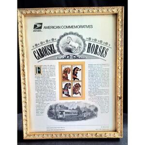 USPS 1995 Commemorative Panel -"Carousel Horses" stamps